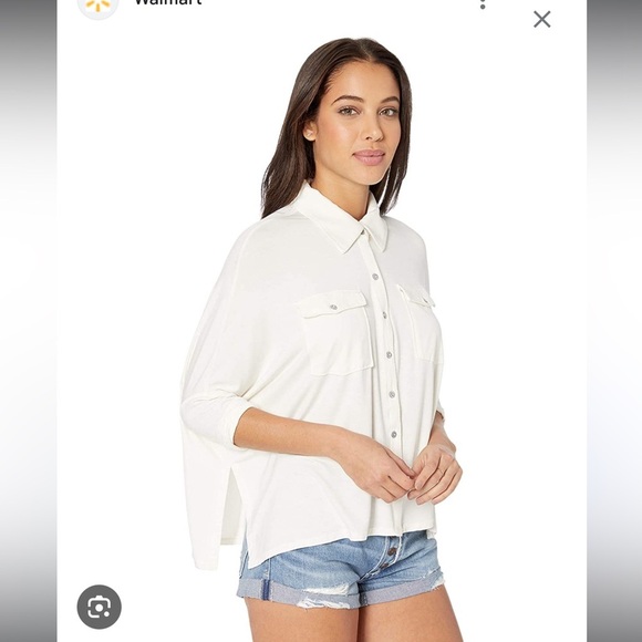 Free People Blue Andy Button Up Shirt. Size Small. - Picture 3 of 13